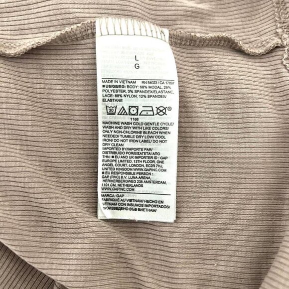 GapBody Modal Ribbed Camisole Tank Nude Mauve L Soft Feminine Top - Picture 6 of 6
